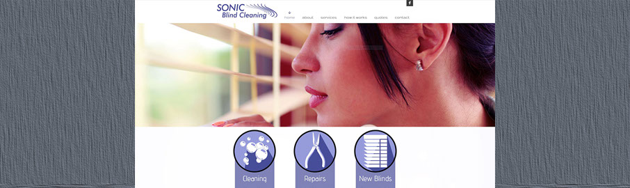 Sonic Blind Cleaning WebSite Ad Advantage created Sonic Blind Cleaning 13 page website, effectively promoting and managing their digital and printed marketing media.